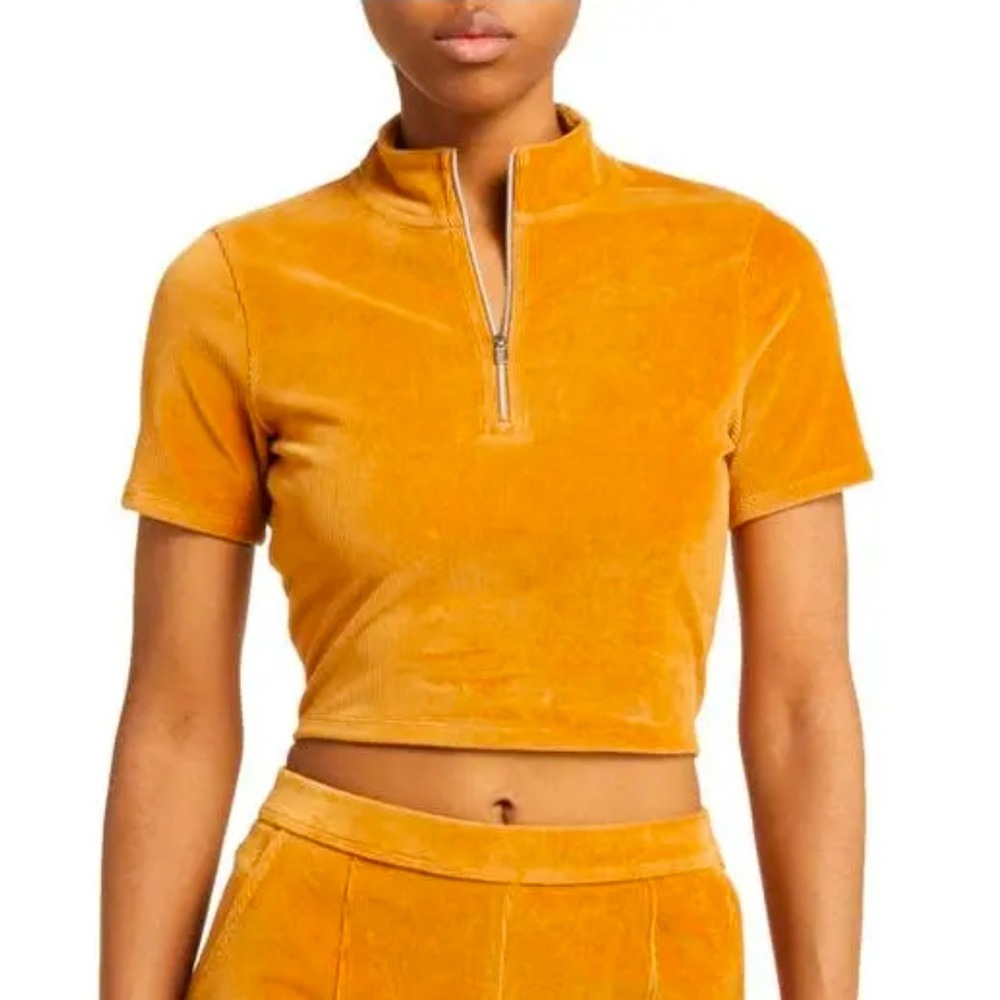 Alo Yoga Ribbed Velour Crop Top Festival Boho Indiesleaze Streetfashion
